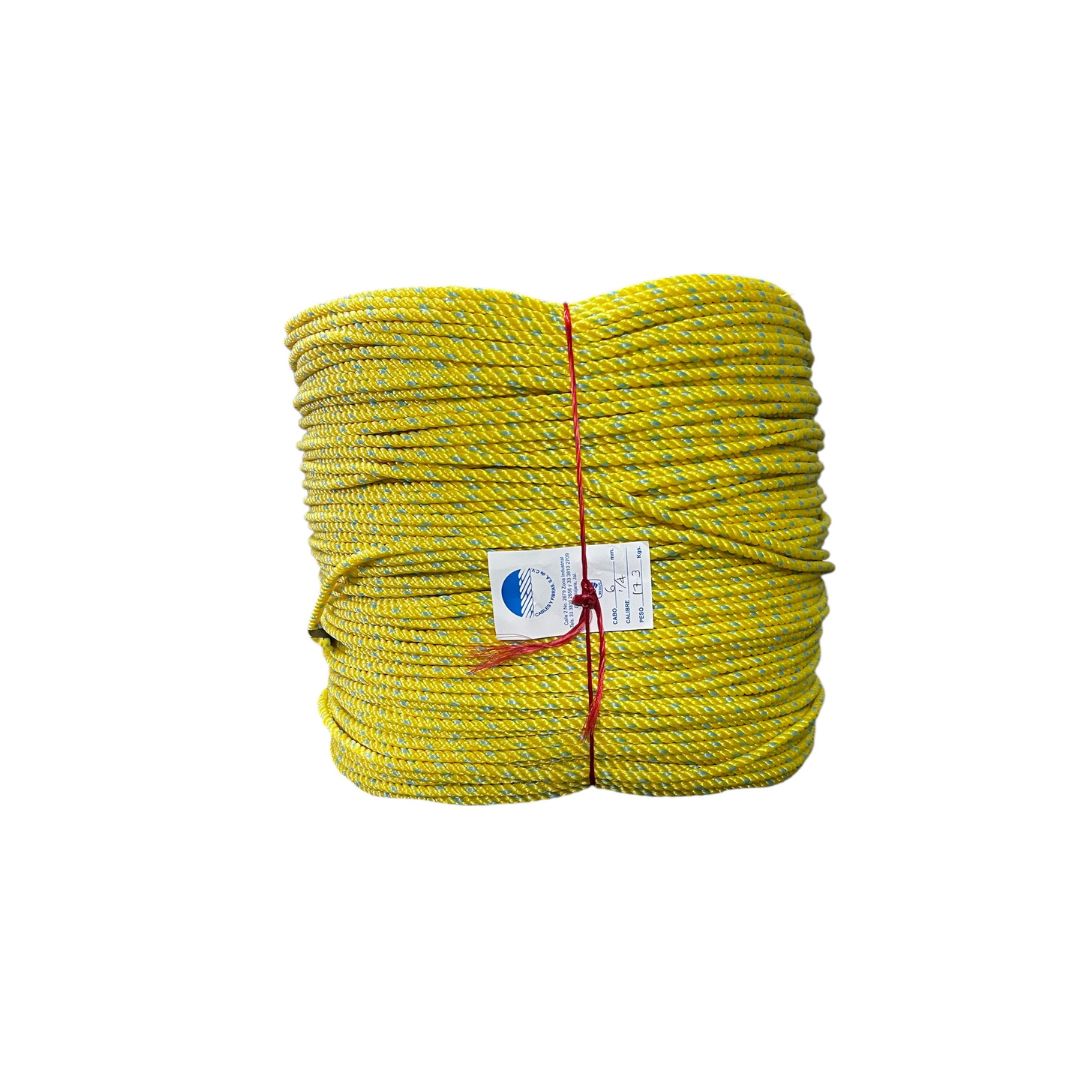 cabo de polietileno color amarillo 6 mm 1/4 (KILO)